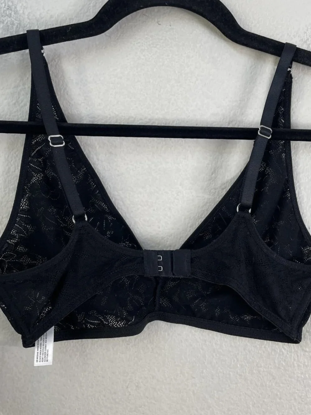 NEW State Of Day Bra Bralette‎ Womens Small Black Lace Wireless Sheer Unlined